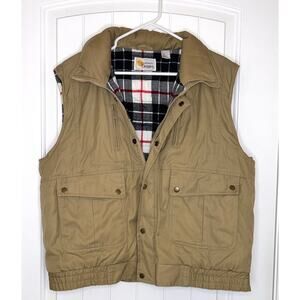 Southern Classics Men's Beige Quilted Full Zip Shooting Vest Size L